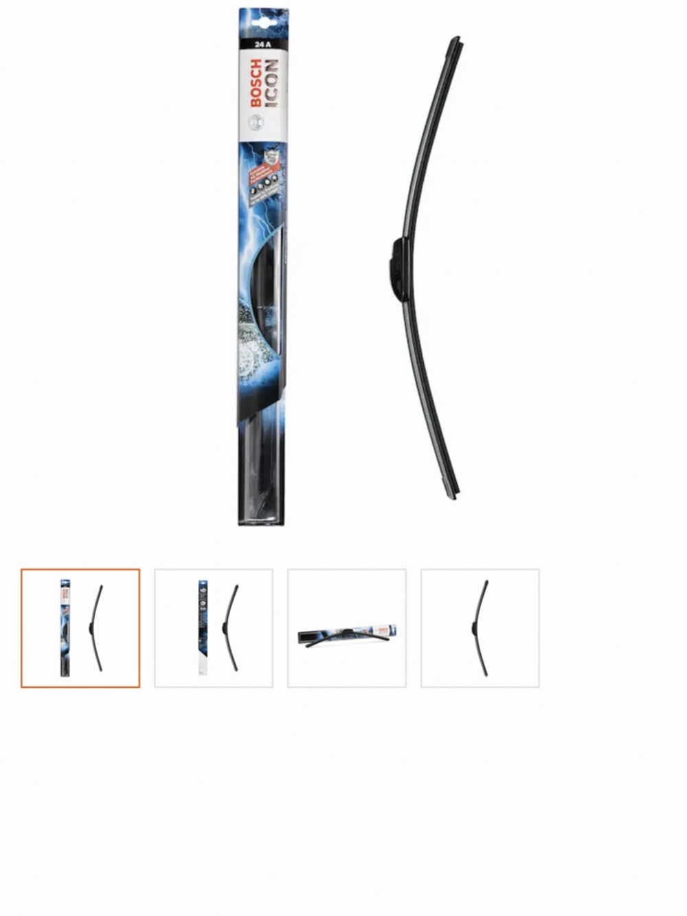 Bosch Icon Black Beam Windshield Wiper blades - 24A/19A